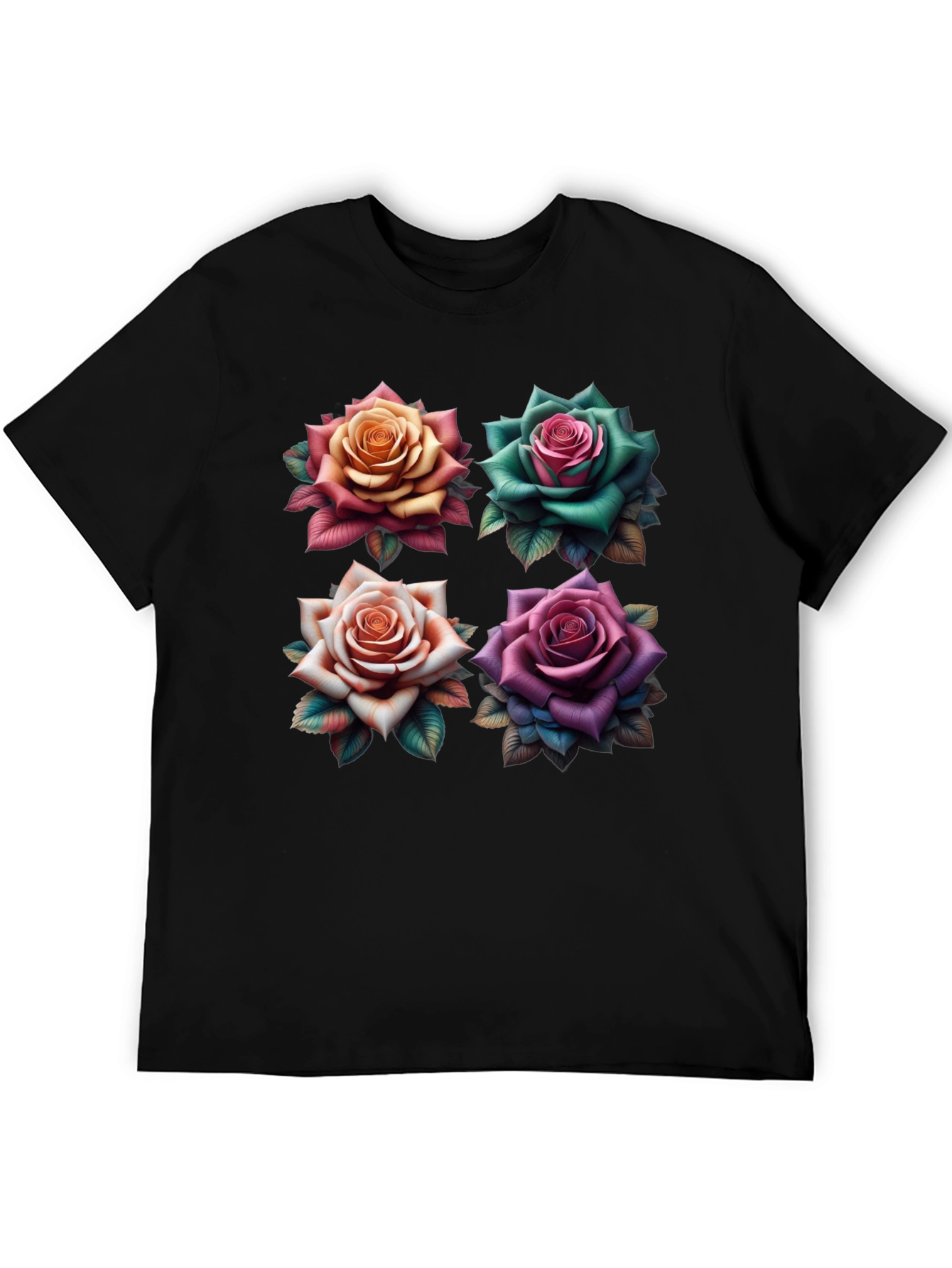 Floral Roses Graphic T-Shirt - Unique Design