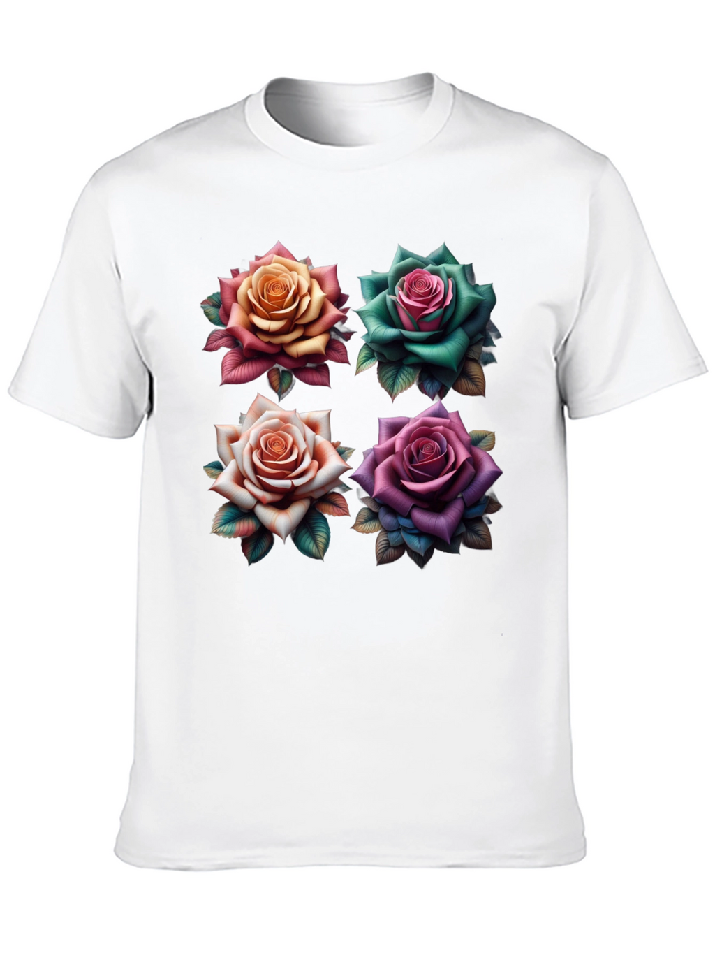 Floral Roses Graphic T-Shirt - Unique Design