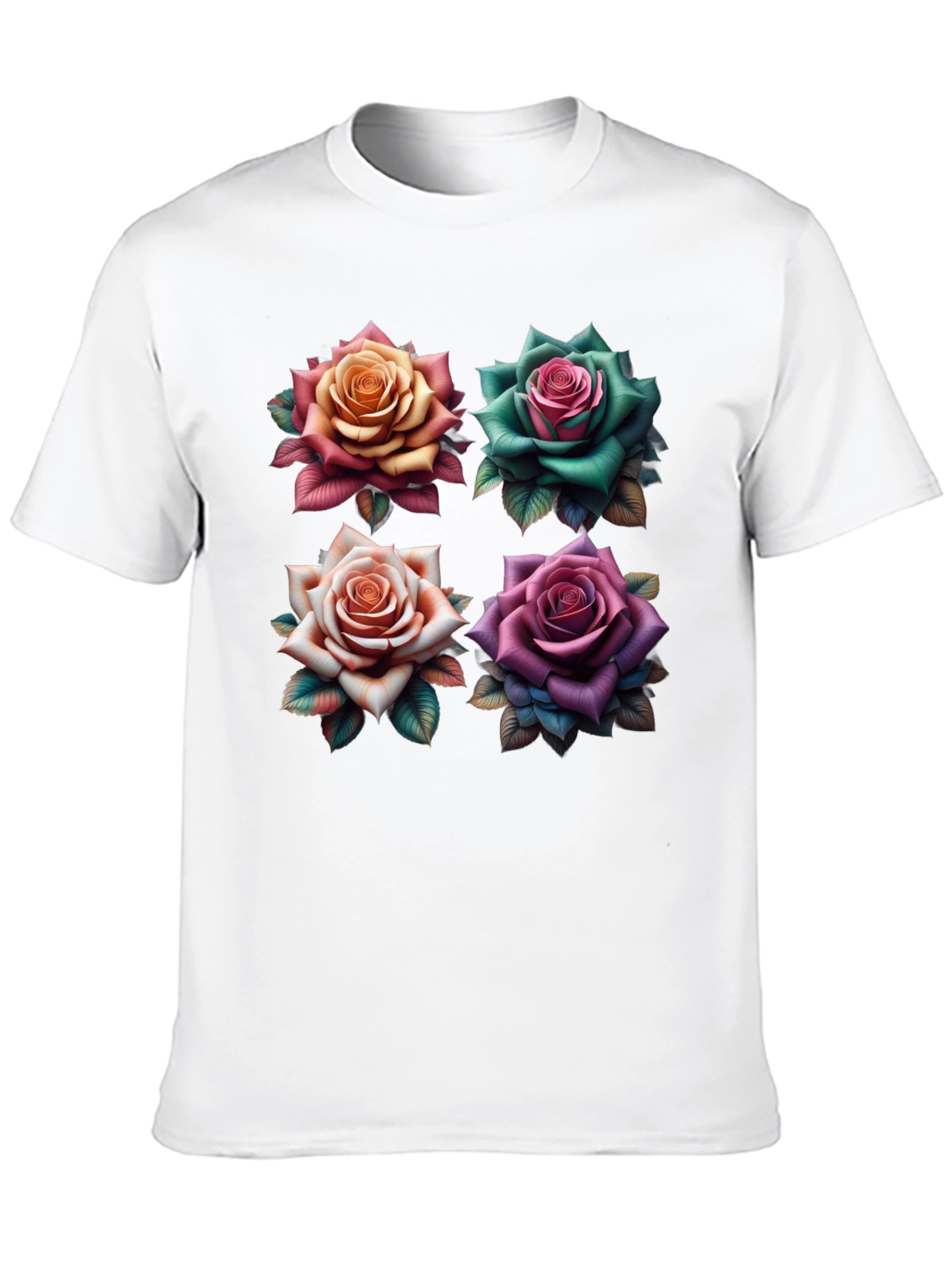 Floral Roses Graphic T-Shirt - Unique Design