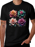 Floral Roses Graphic T-Shirt - Unique Design