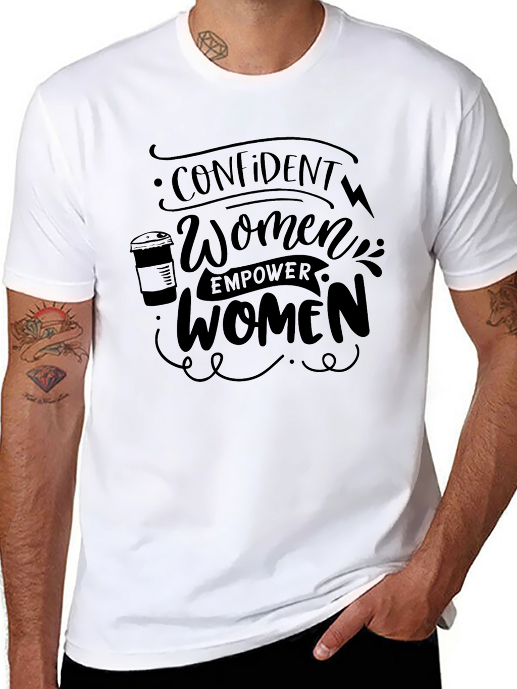 Confident Women Empower Women Black T-Shirt