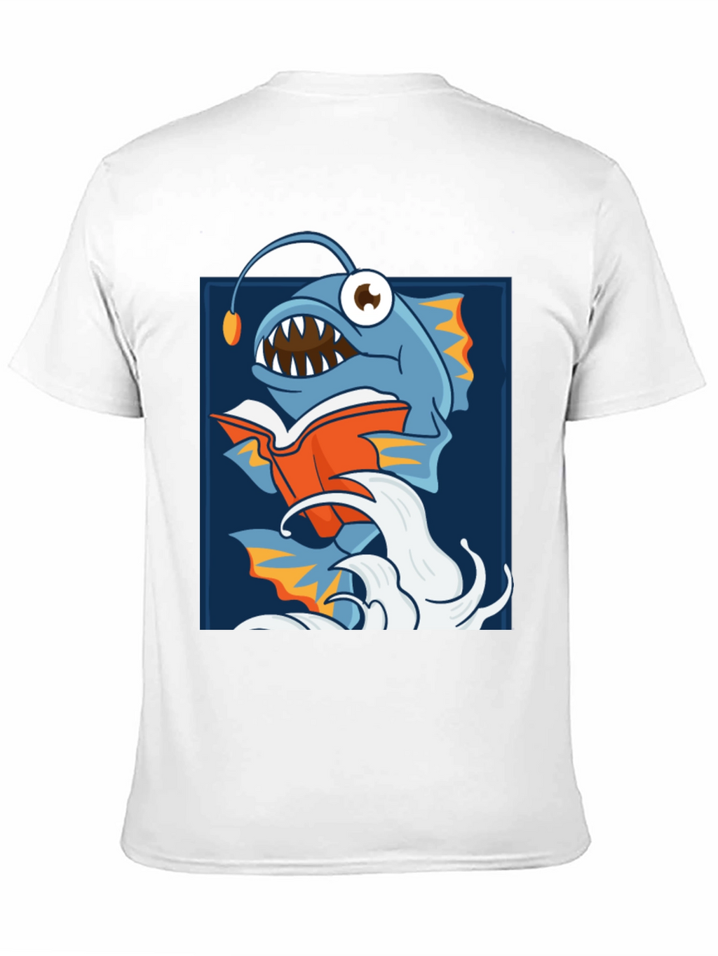 Anglerfish Reading Book Graphic T-Shirt