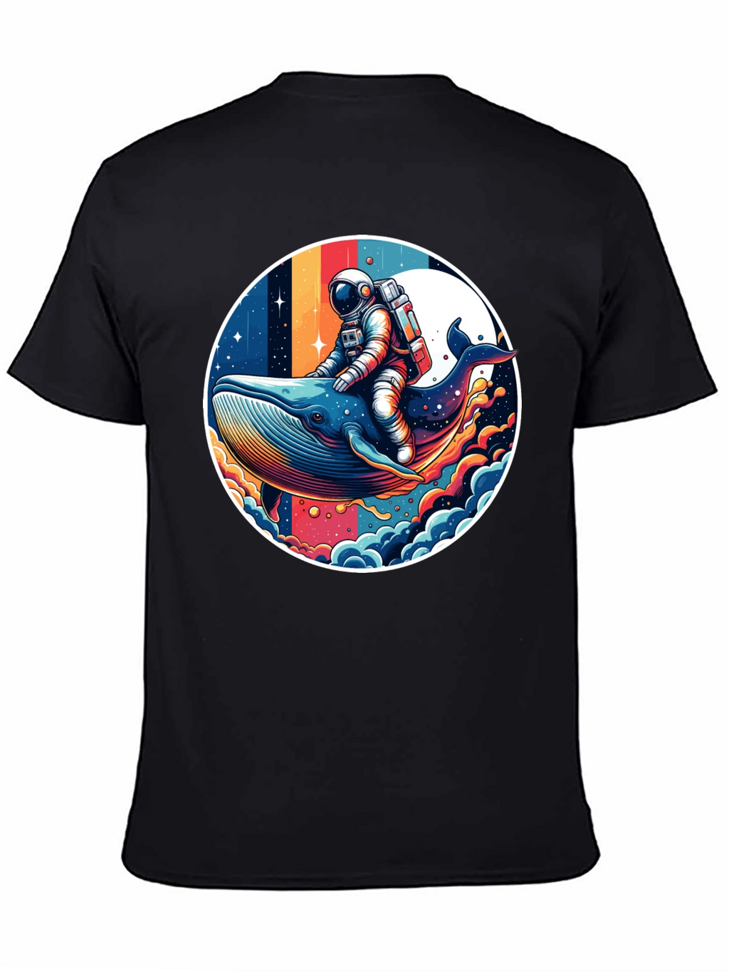 Astronaut Whale Ride Graphic Tee - Unique Design
