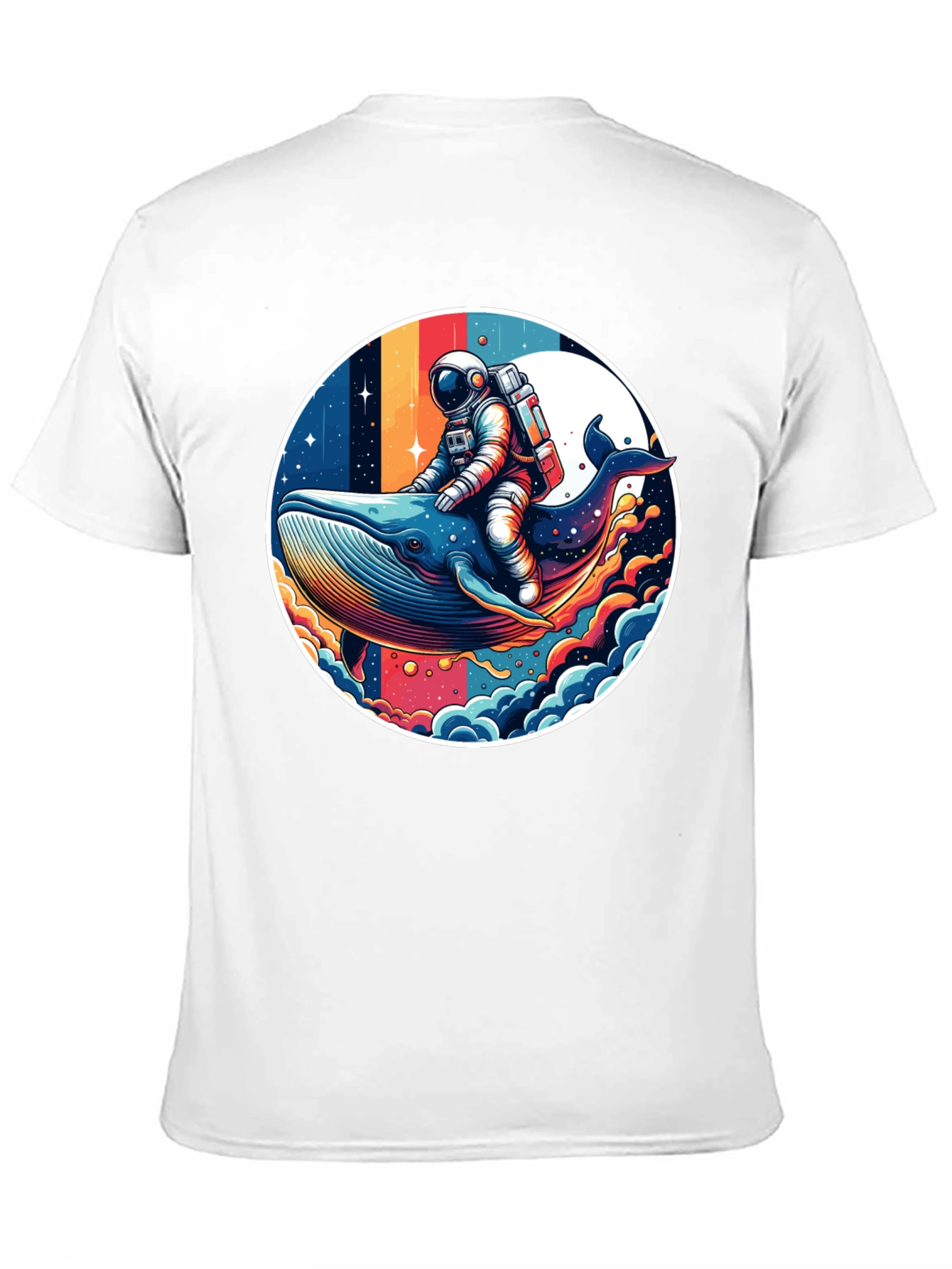 Astronaut Whale Ride Graphic Tee - Unique Design