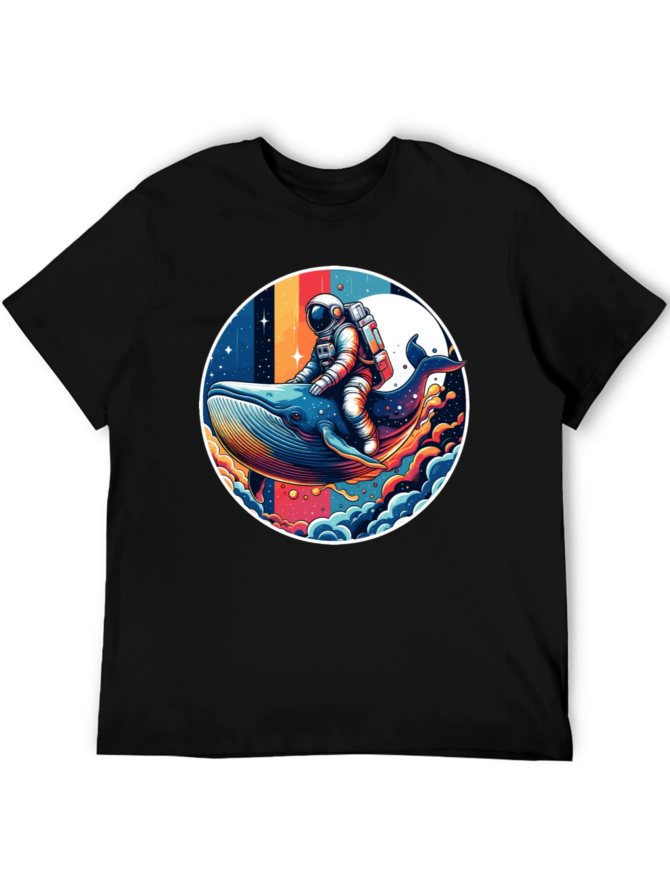 Astronaut Whale Ride Graphic Tee - Unique Design