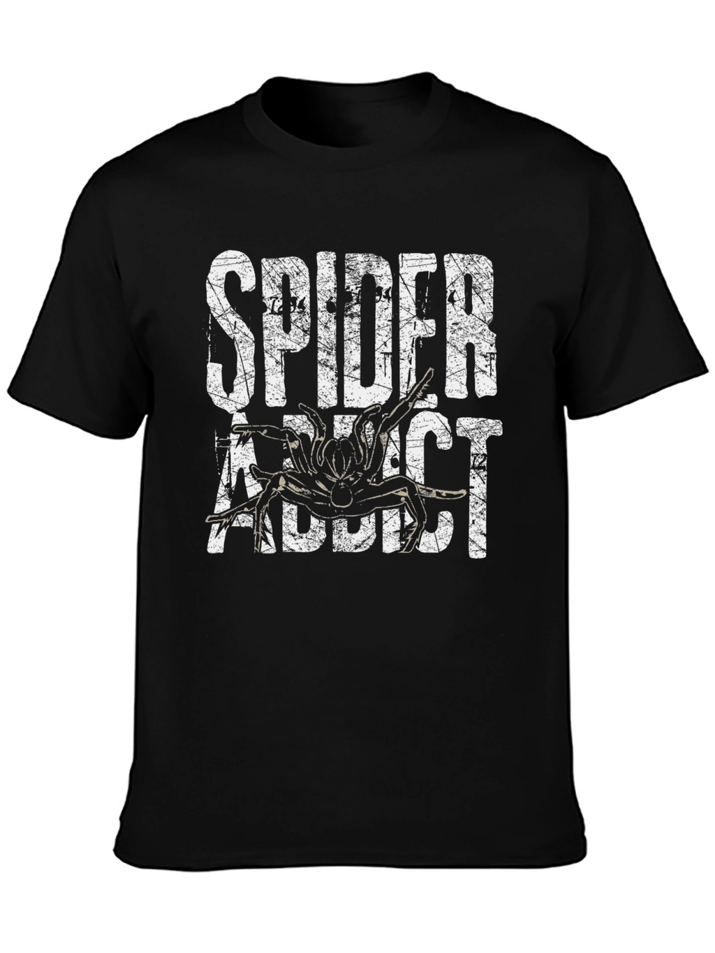 Spider Addict Graphic T-Shirt - Black Cotton Tee