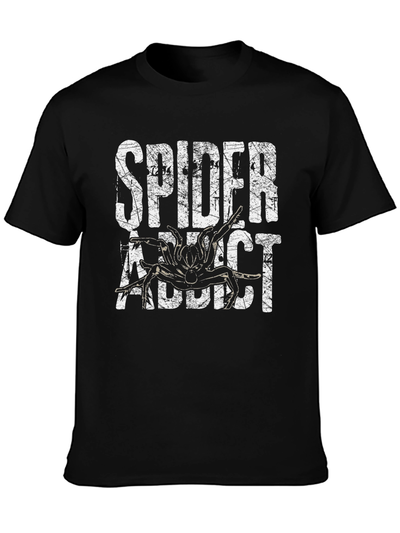 Spider Addict Graphic T-Shirt - Black Cotton Tee