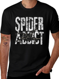 Spider Addict Graphic T-Shirt - Black Cotton Tee