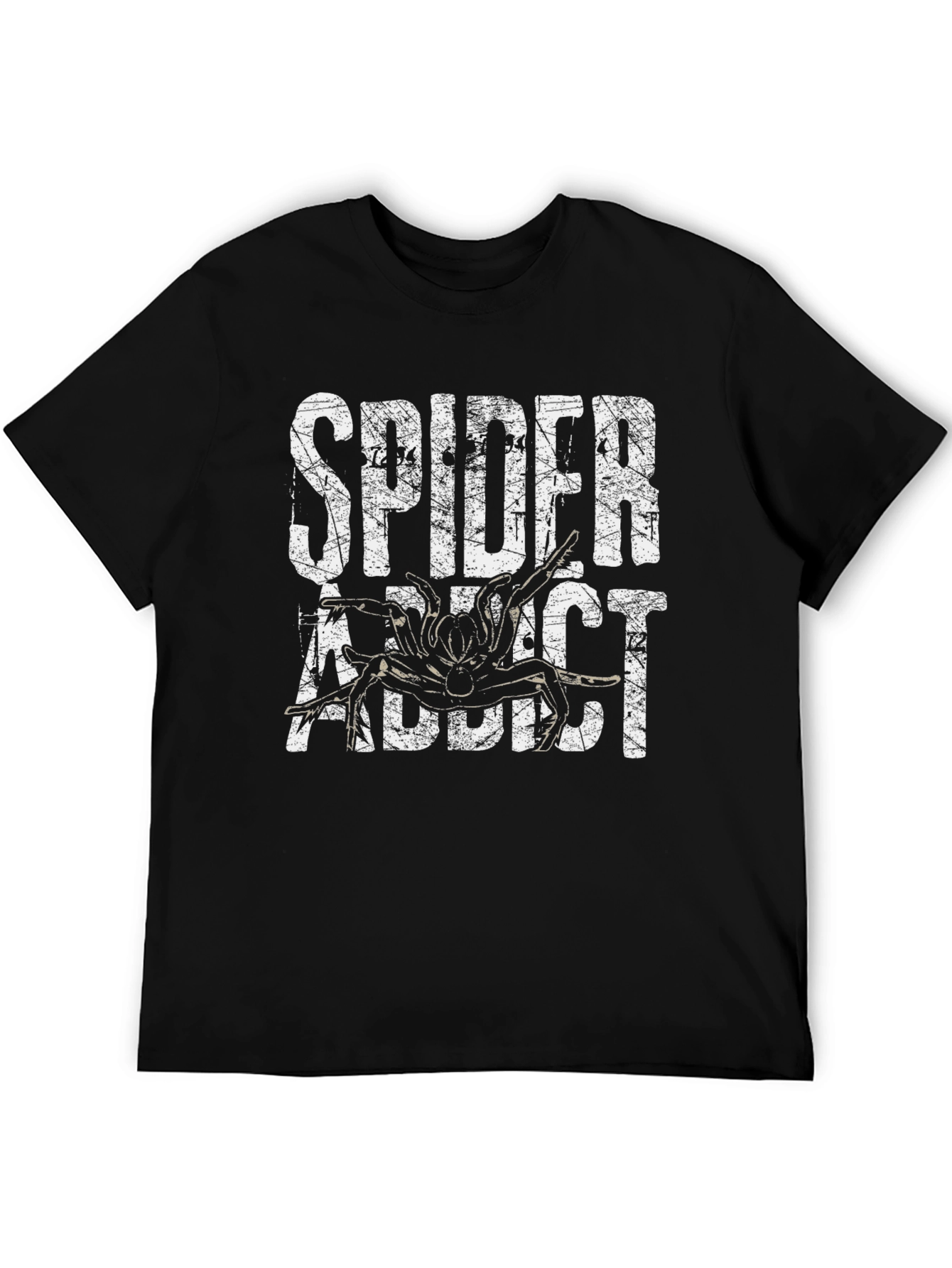Spider Addict Graphic T-Shirt - Black Cotton Tee