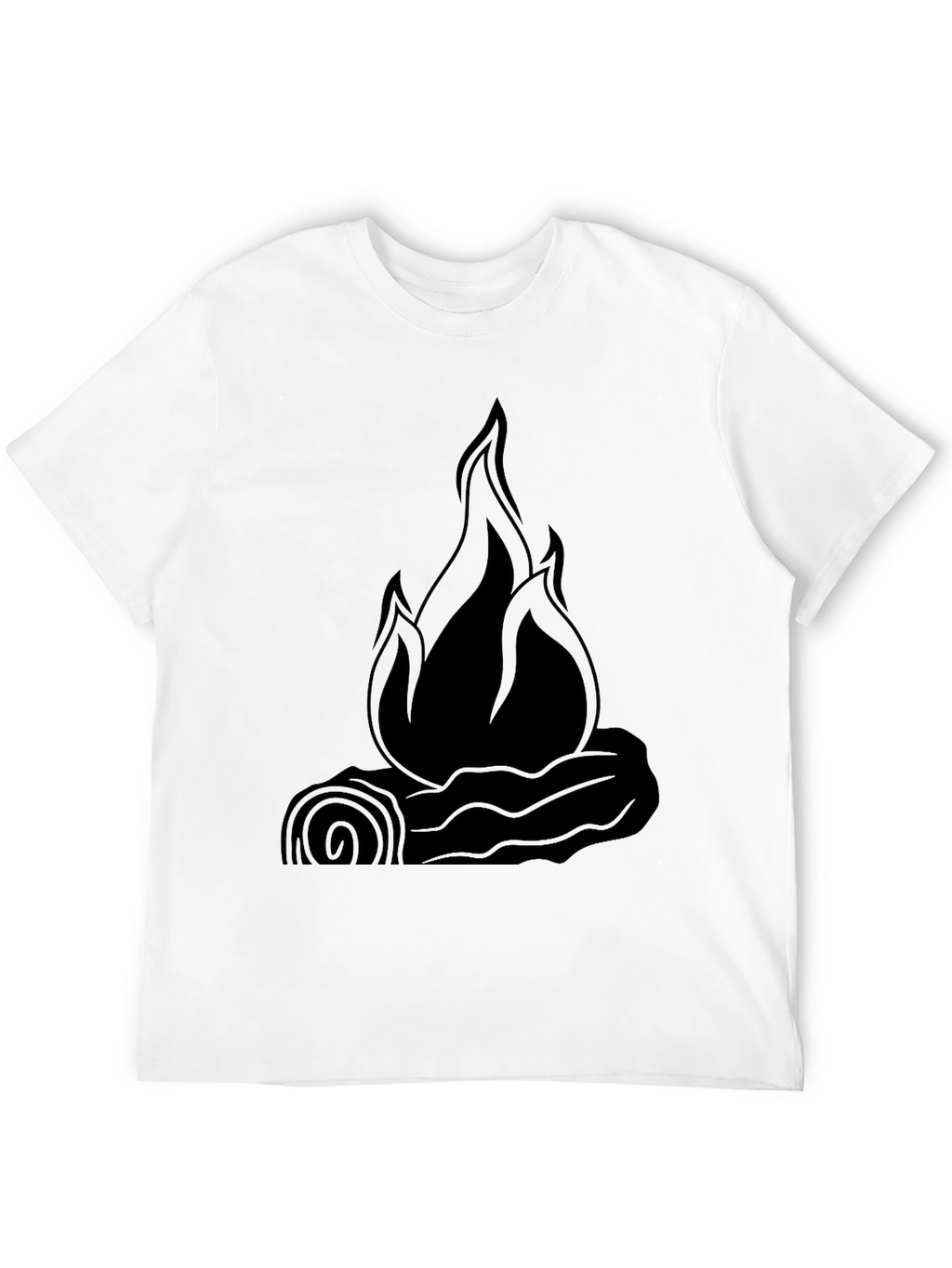 Campfire Graphic Tee - Black Cotton T-Shirt