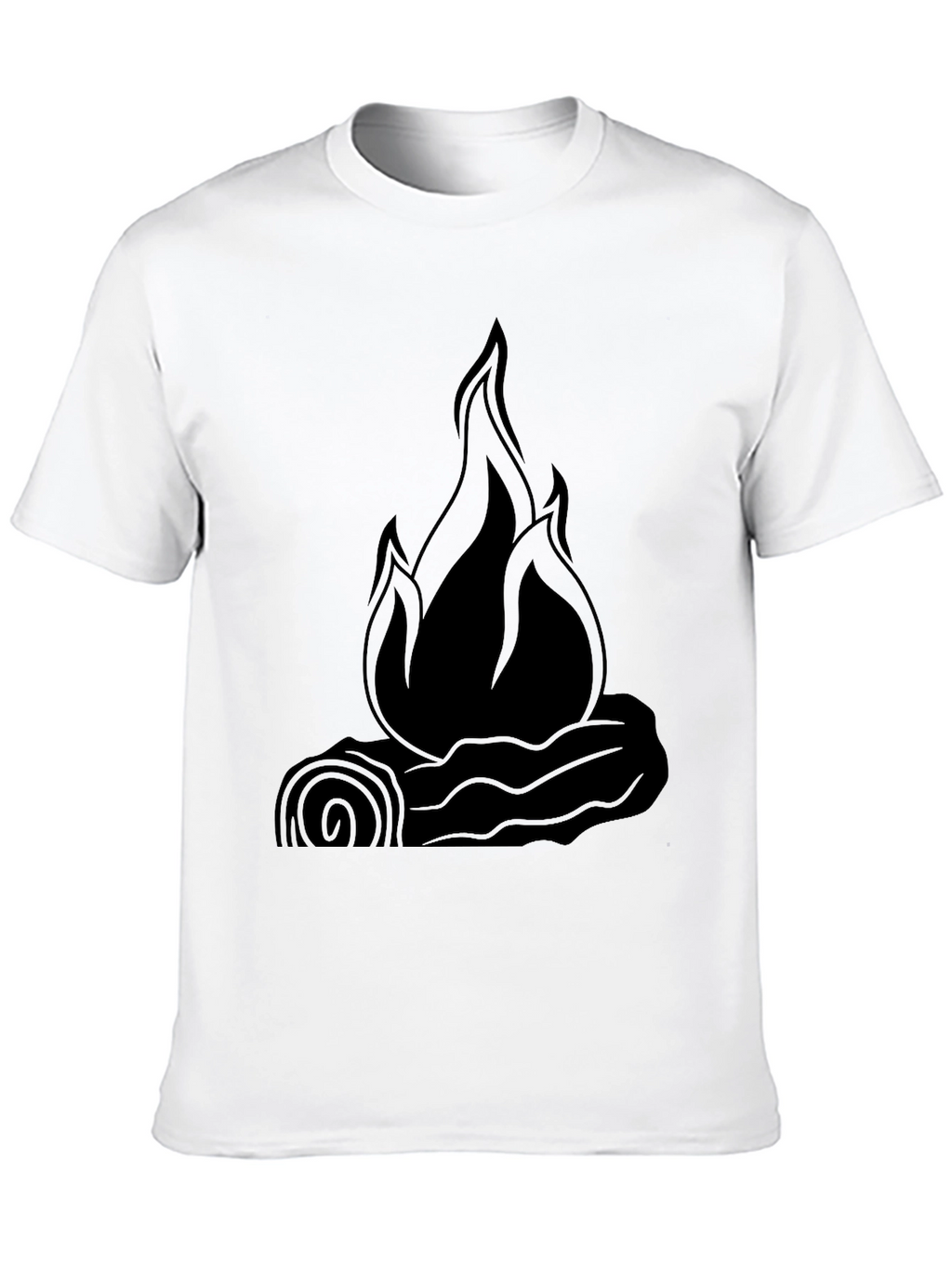 Campfire Graphic Tee - Black Cotton T-Shirt