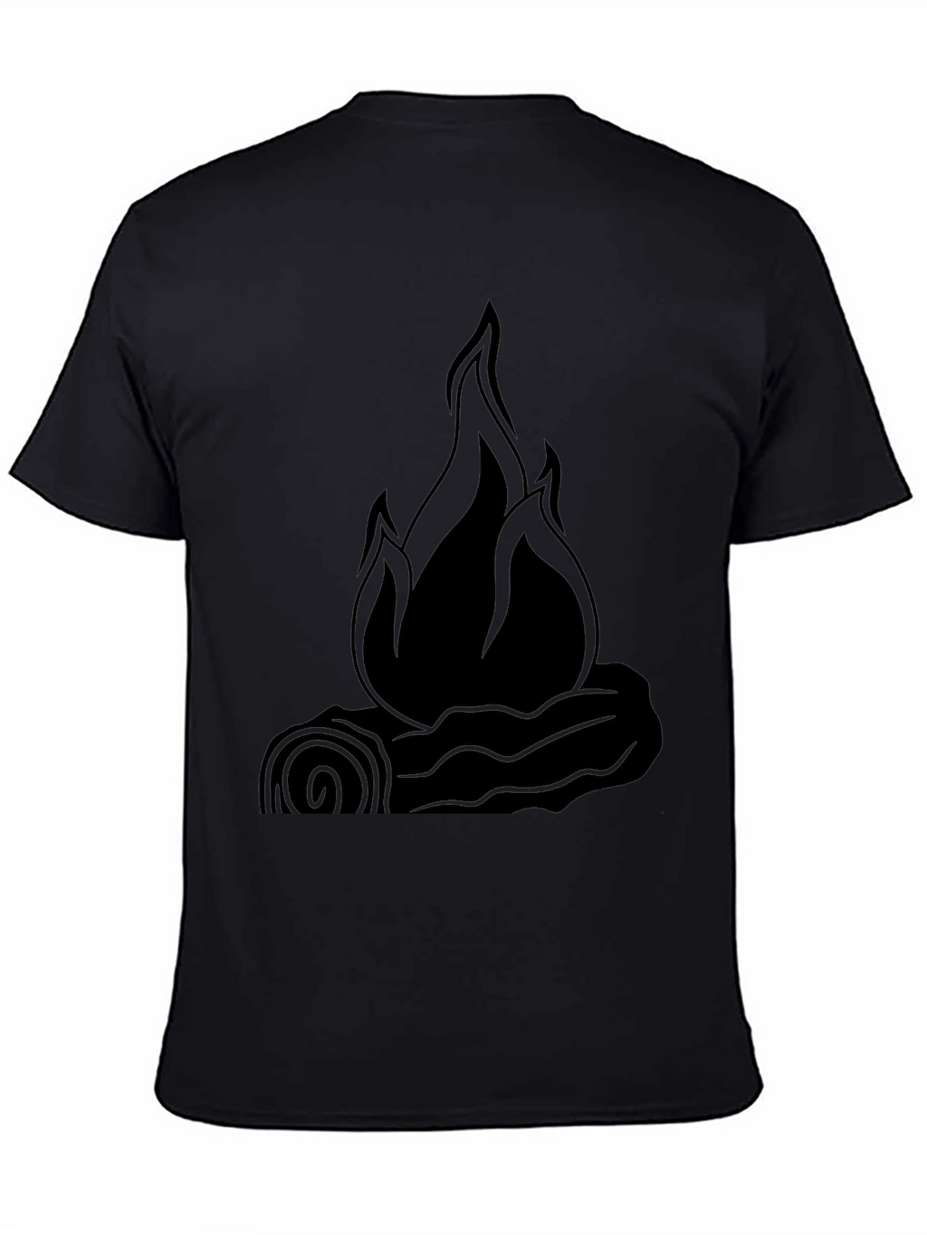 Campfire Graphic Tee - Black Cotton T-Shirt