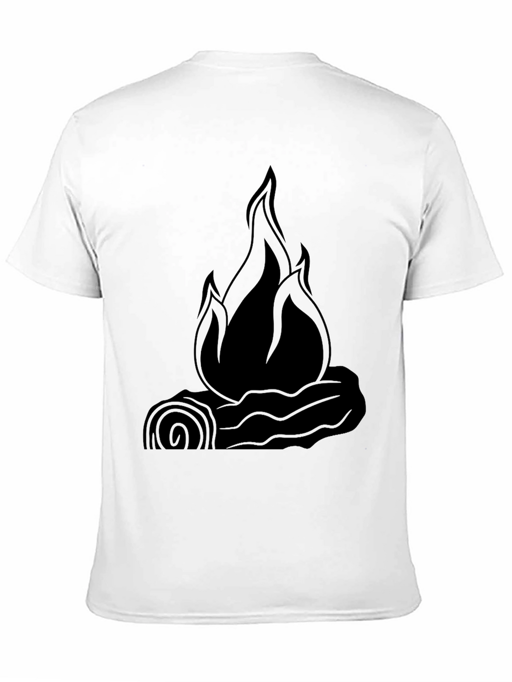 Campfire Graphic Tee - Black Cotton T-Shirt