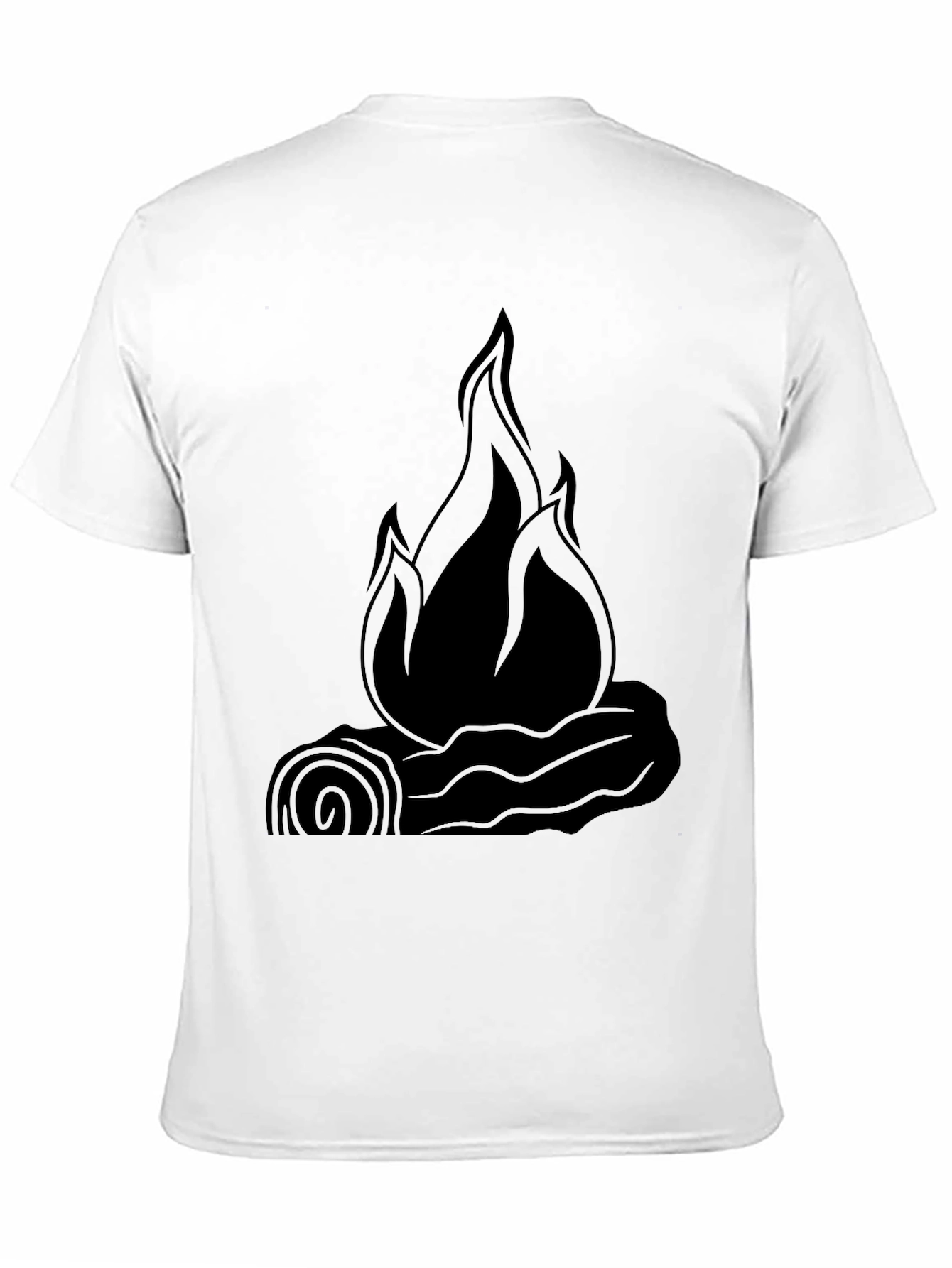 Campfire Graphic Tee - Black Cotton T-Shirt