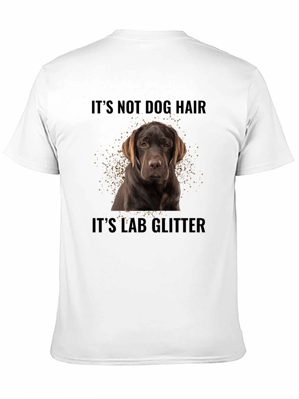 Lab Glitter Dog T-Shirt - Unisex Black Tee