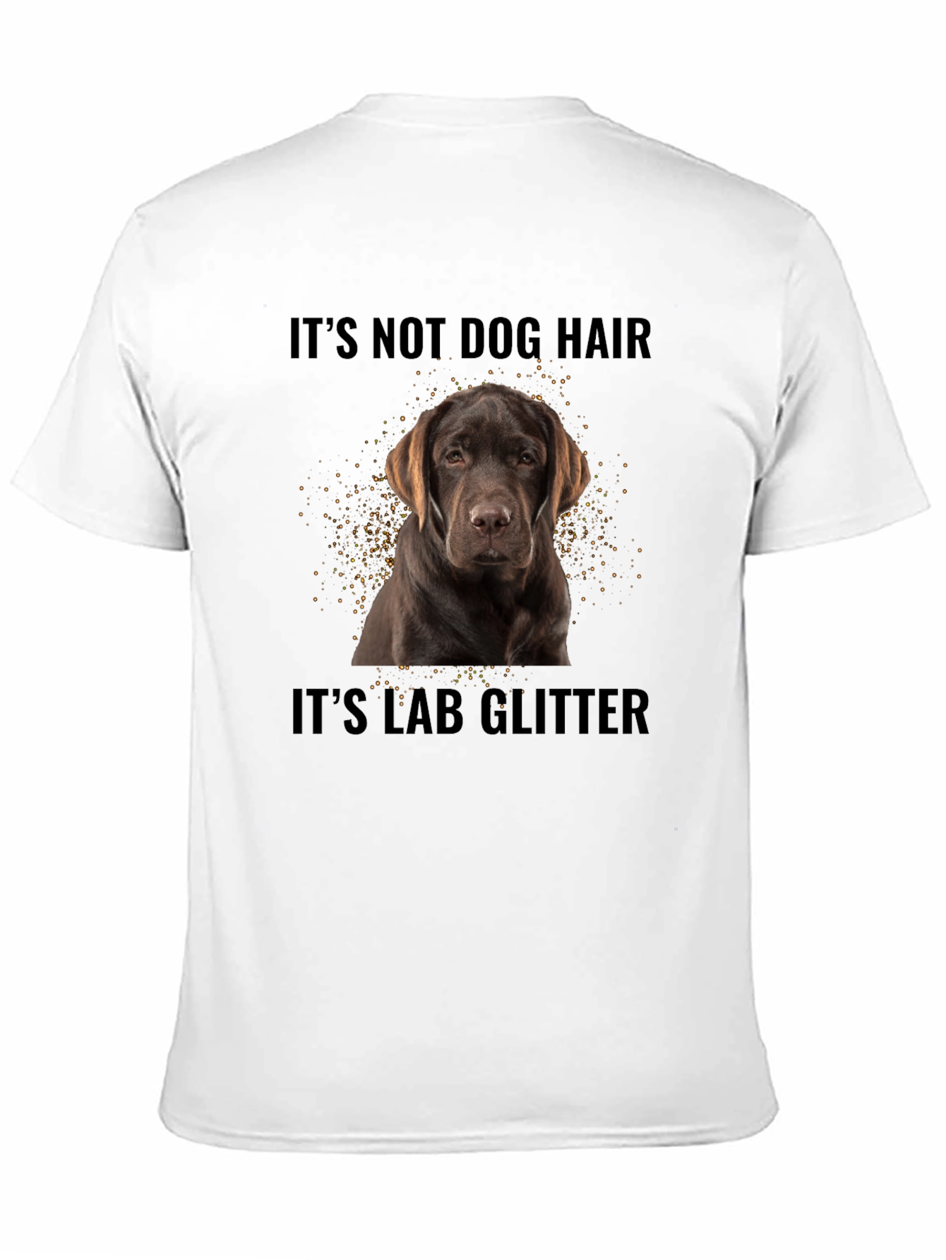 Lab Glitter Dog T-Shirt - Unisex Black Tee