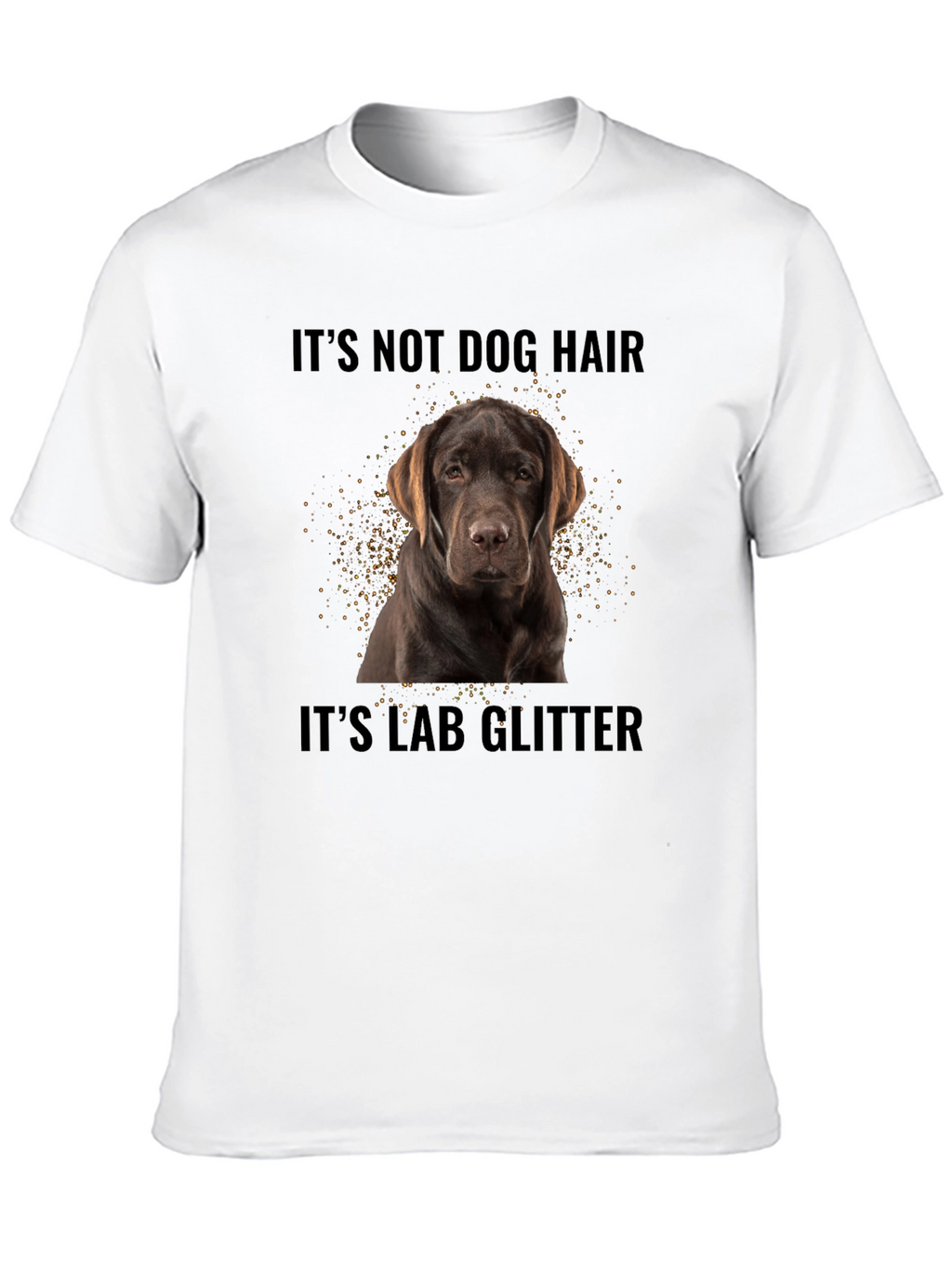 Lab Glitter Dog T-Shirt - Unisex Black Tee