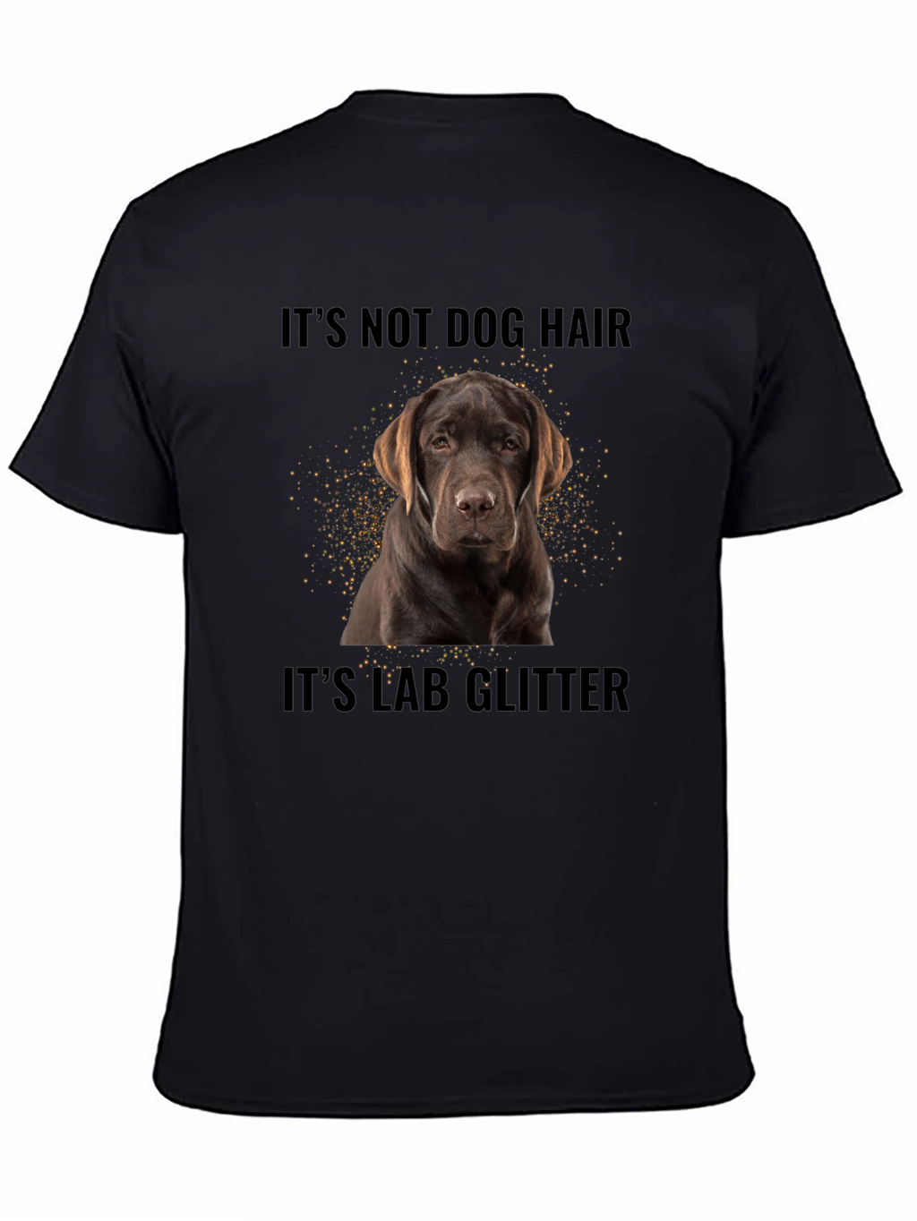 Lab Glitter Dog T-Shirt - Unisex Black Tee