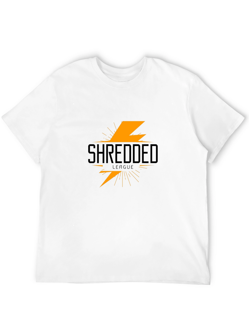 Shredded League Black T-Shirt - Lightning Bolt Graphic