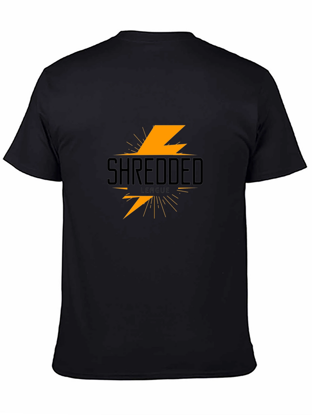 Shredded League Black T-Shirt - Lightning Bolt Graphic