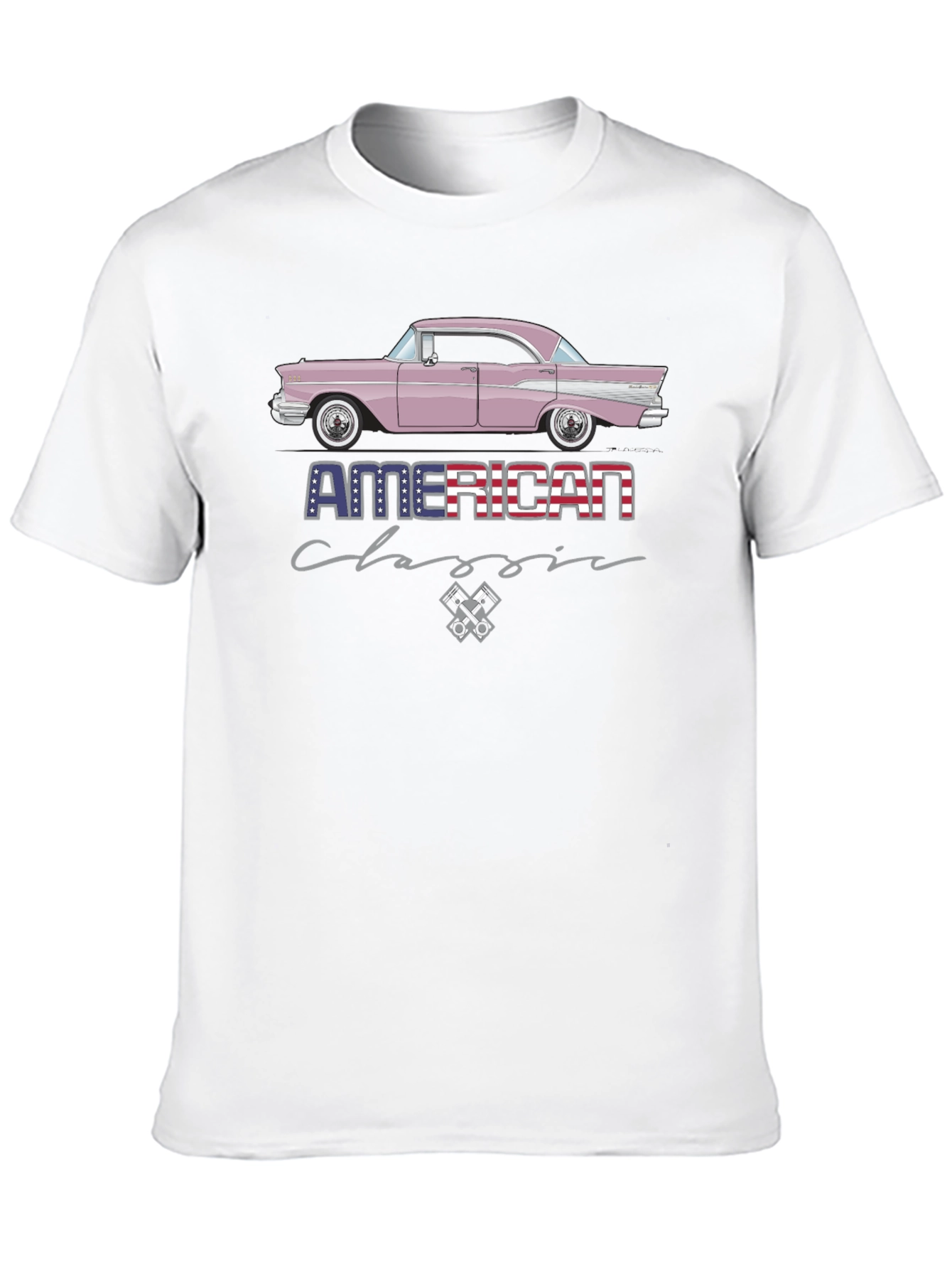 American Classic Car Graphic T-Shirt