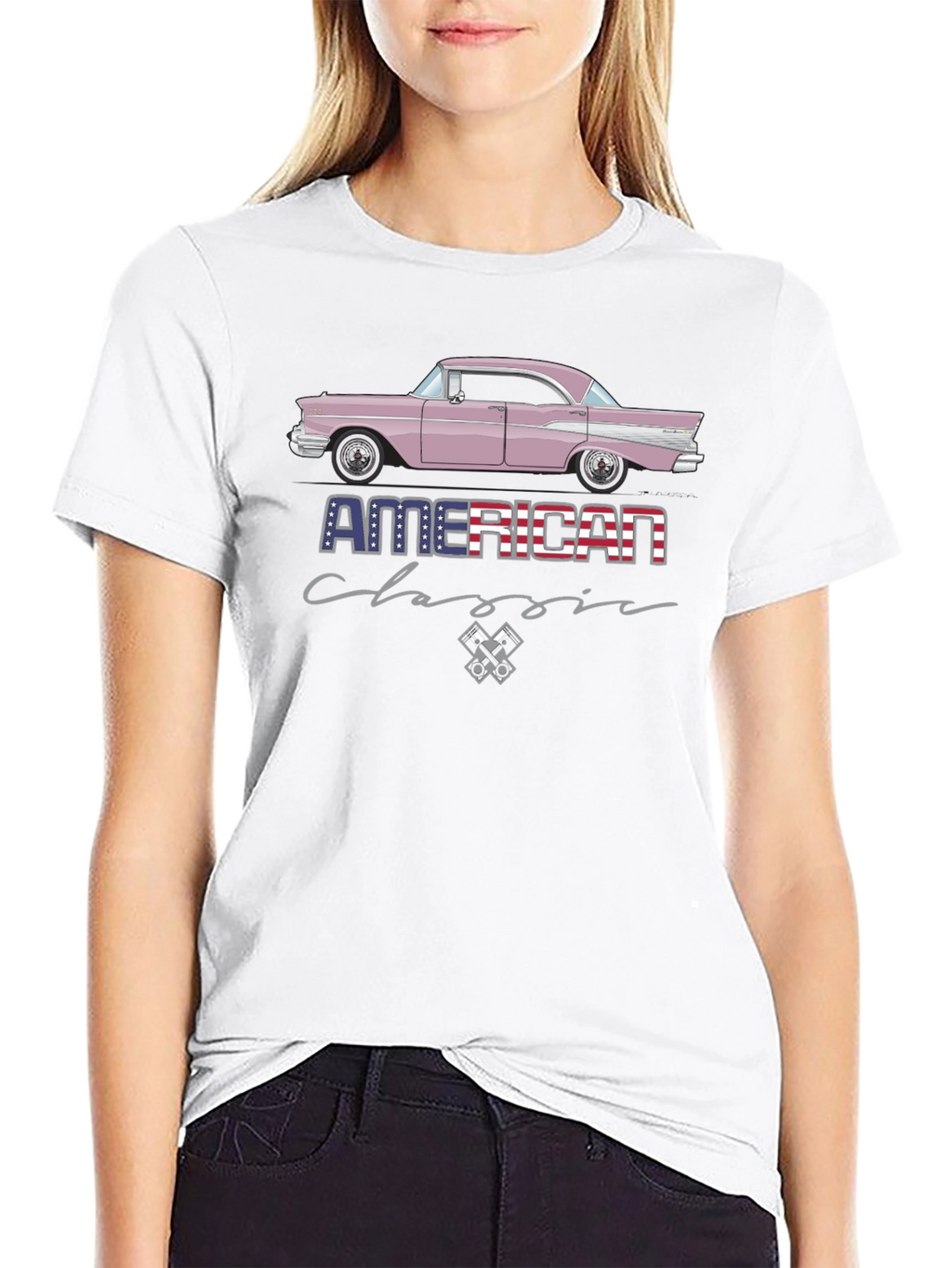 American Classic Car Graphic T-Shirt