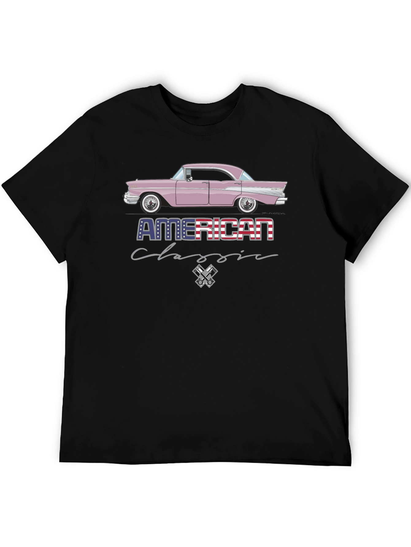 American Classic Car Graphic T-Shirt
