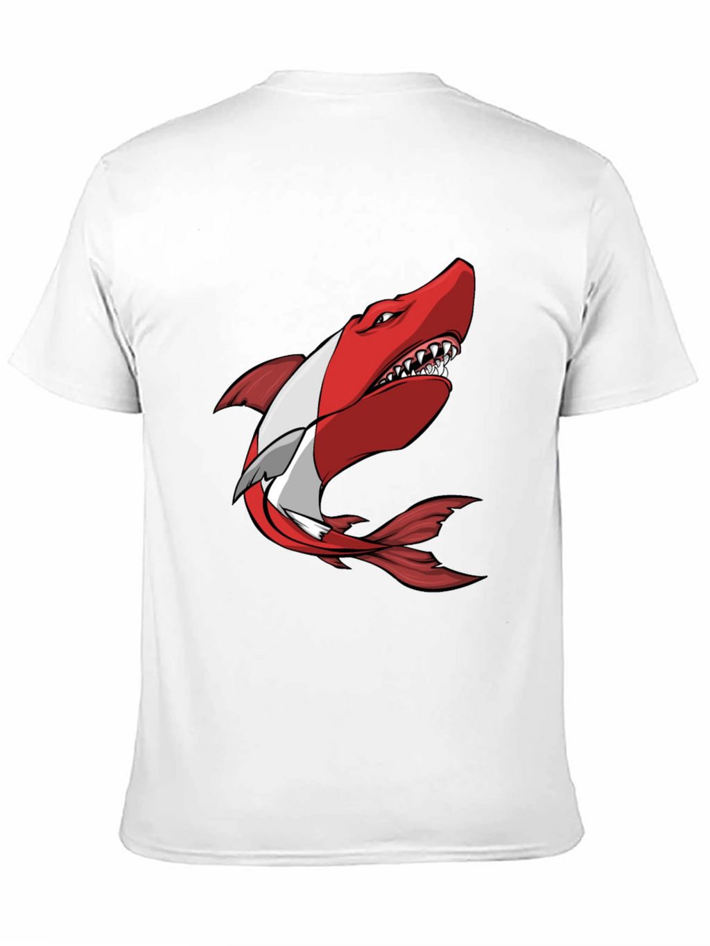 Red Shark Graphic Tee - Mens Black T-Shirt