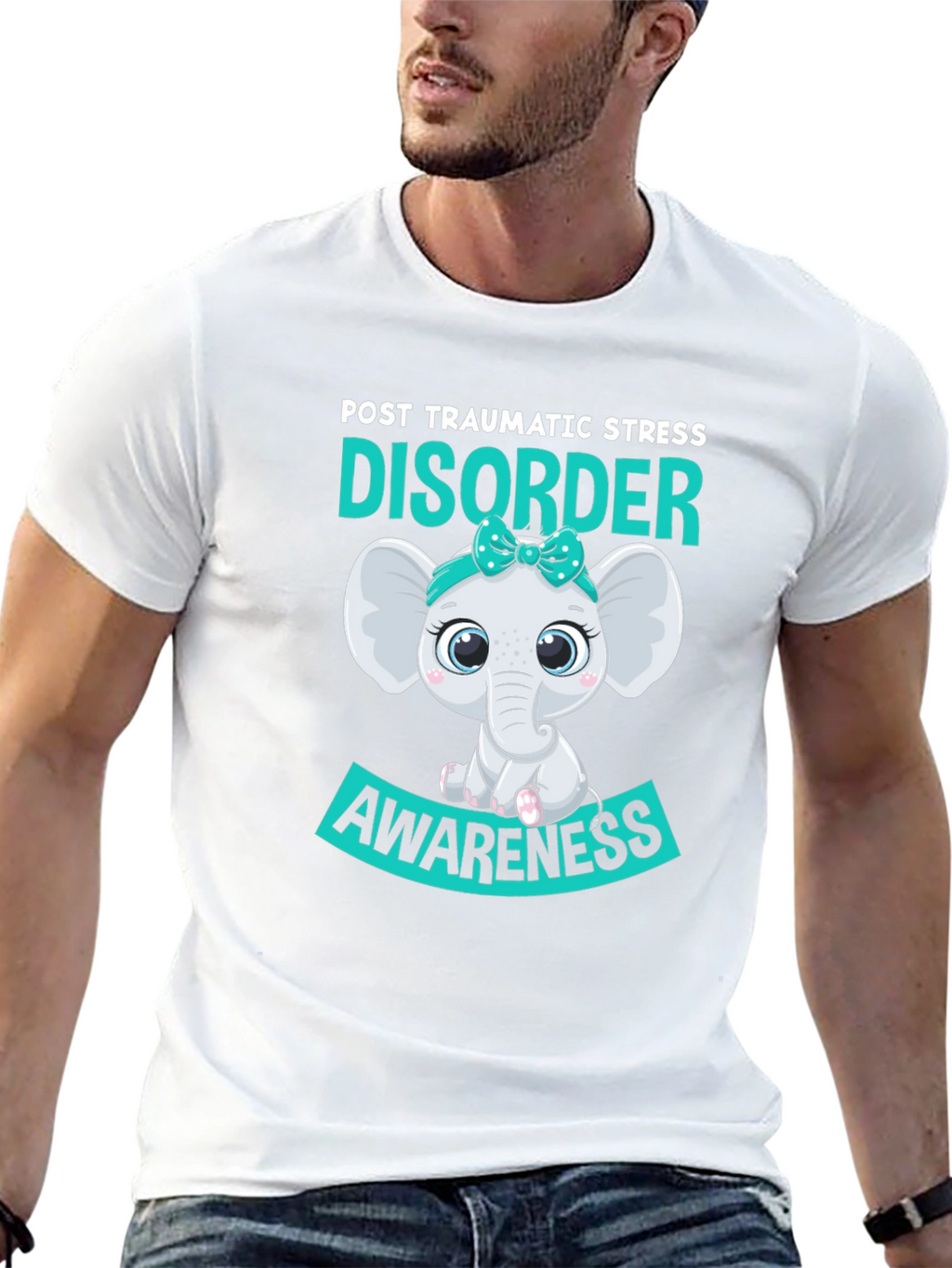 PTSD Awareness Elephant Graphic T-Shirt
