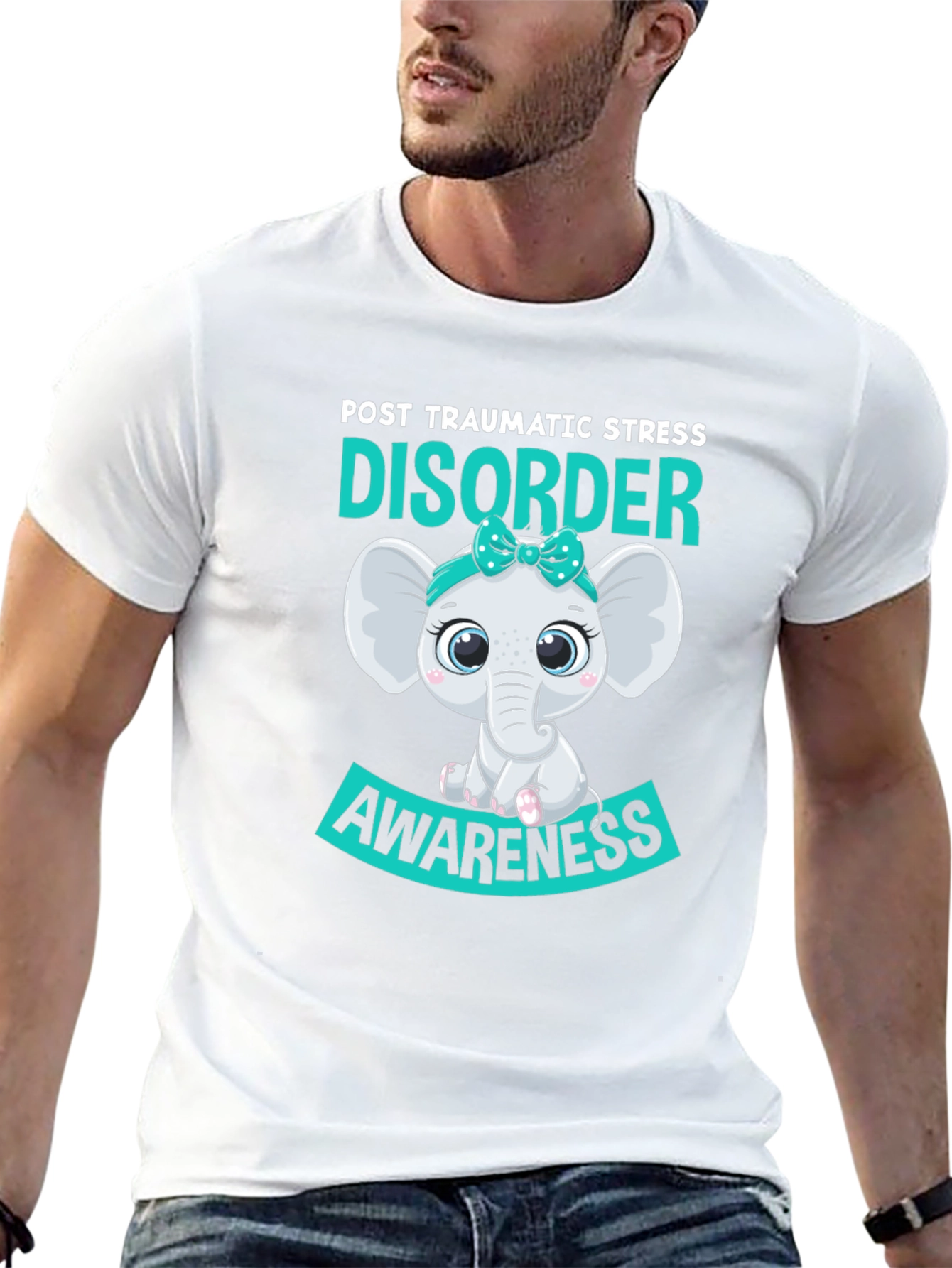 PTSD Awareness Elephant Graphic T-Shirt