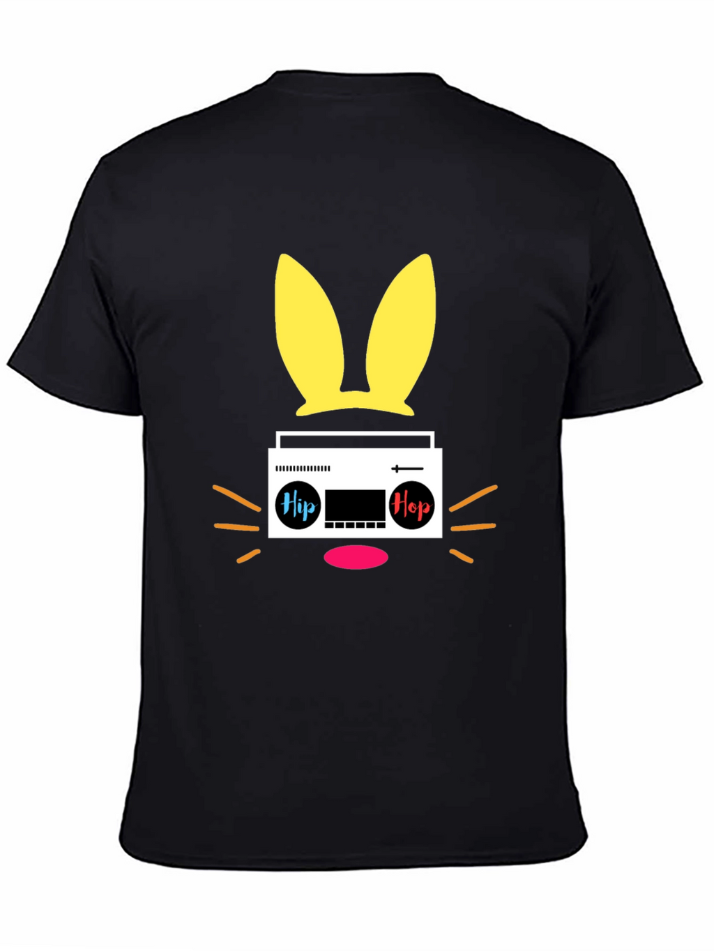 Hip Hop Bunny Black T-Shirt