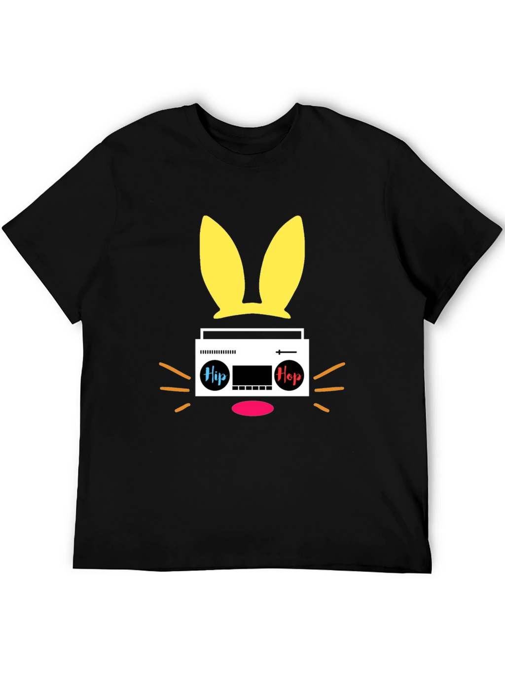 Hip Hop Bunny Black T-Shirt