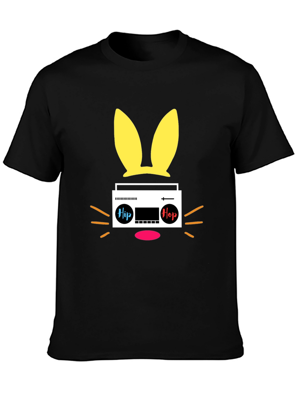 Hip Hop Bunny Black T-Shirt