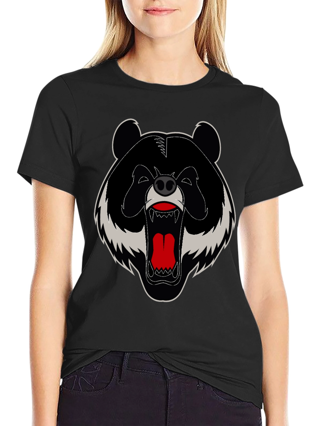 Grizzly Bear Graphic Tee - Bold Black T-Shirt