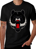Grizzly Bear Graphic Tee - Bold Black T-Shirt