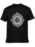 Compass Rose Graphic Tee - Black Unisex T-Shirt