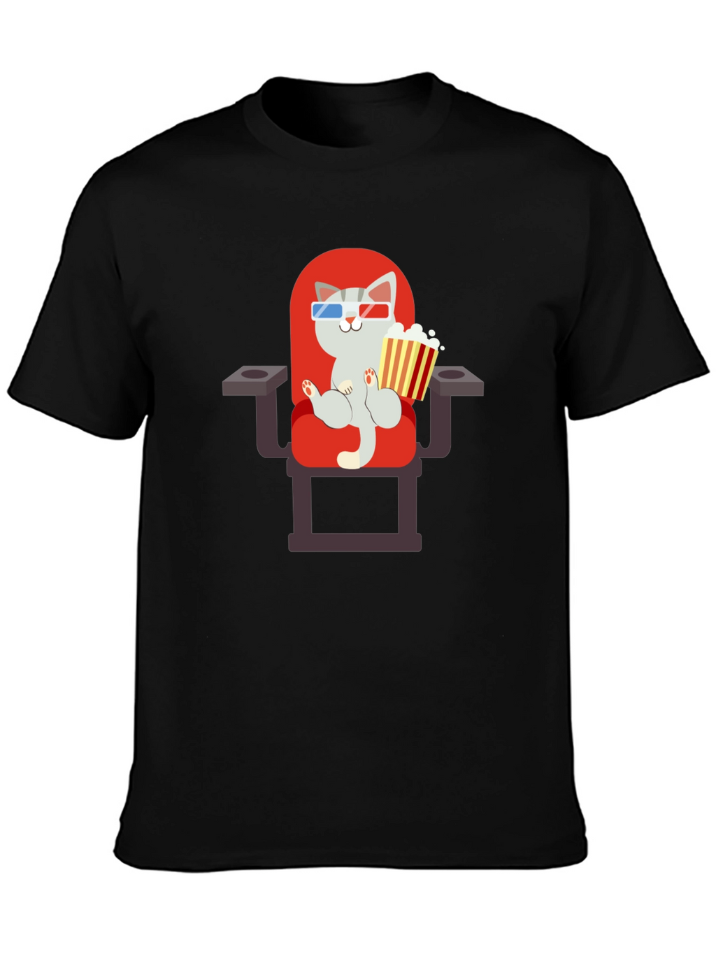 Cat Movie Lover Graphic Tee