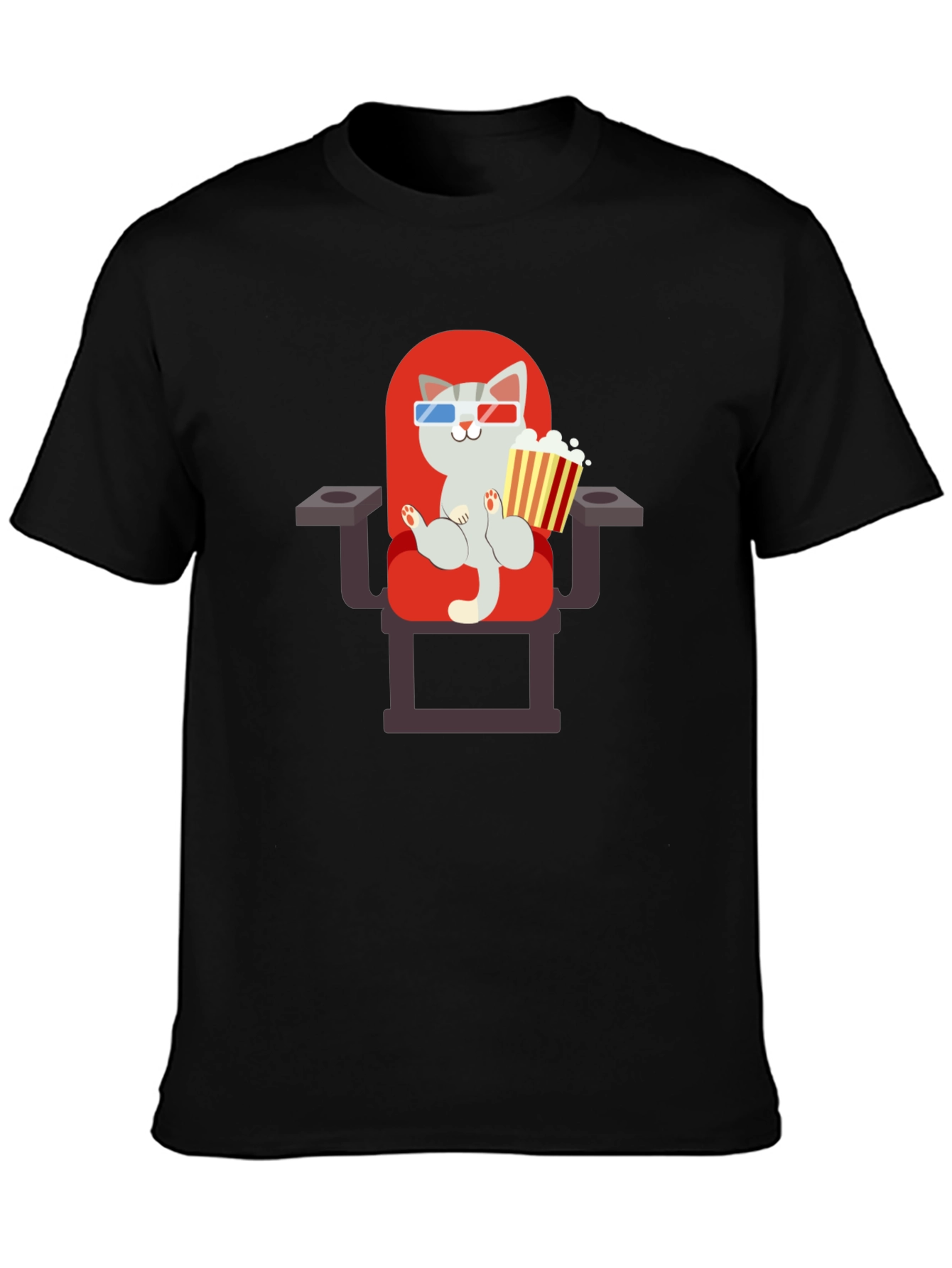 Cat Movie Lover Graphic Tee