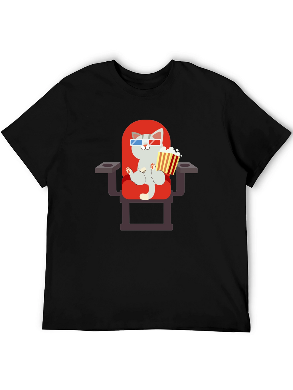 Cat Movie Lover Graphic Tee