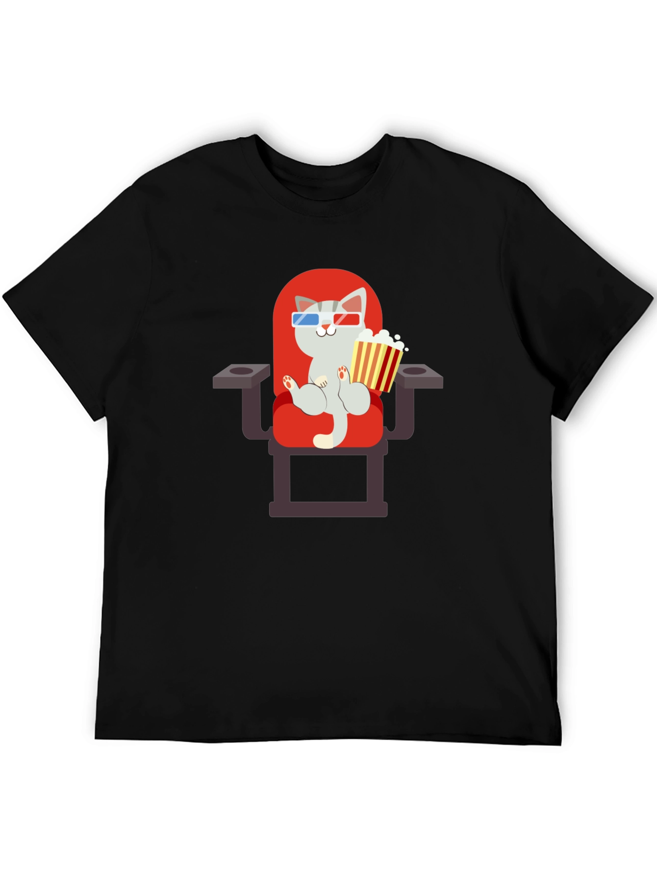 Cat Movie Lover Graphic Tee
