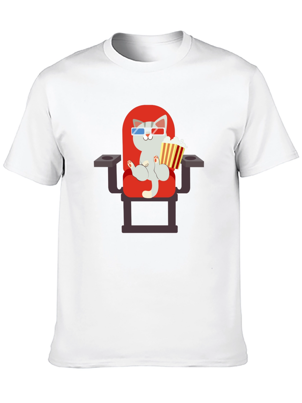 Cat Movie Lover Graphic Tee