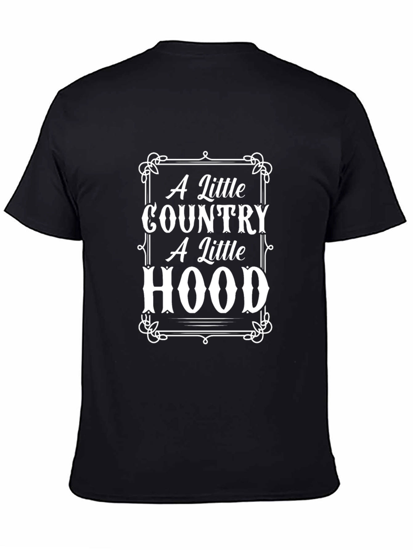 Country Hood T-Shirt - Black Tee