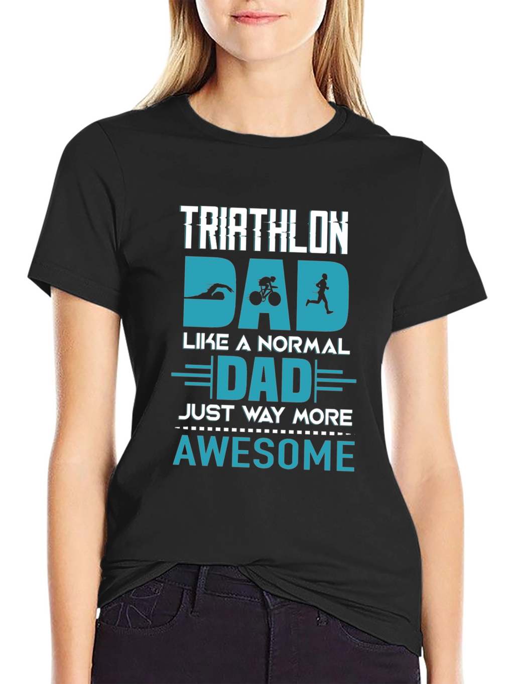 Triathlon Dad Awesome Graphic T-Shirt