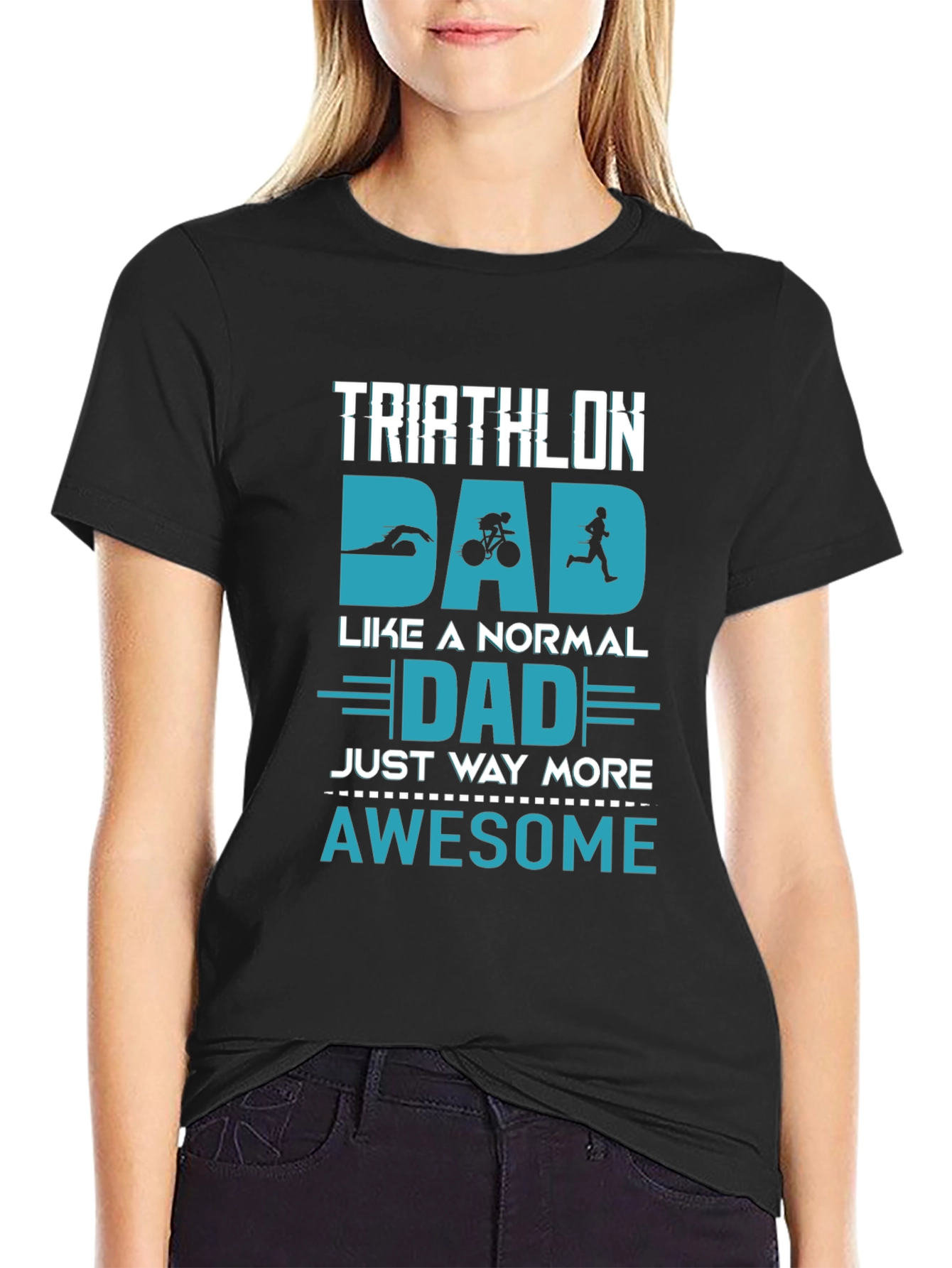 Triathlon Dad Awesome Graphic T-Shirt