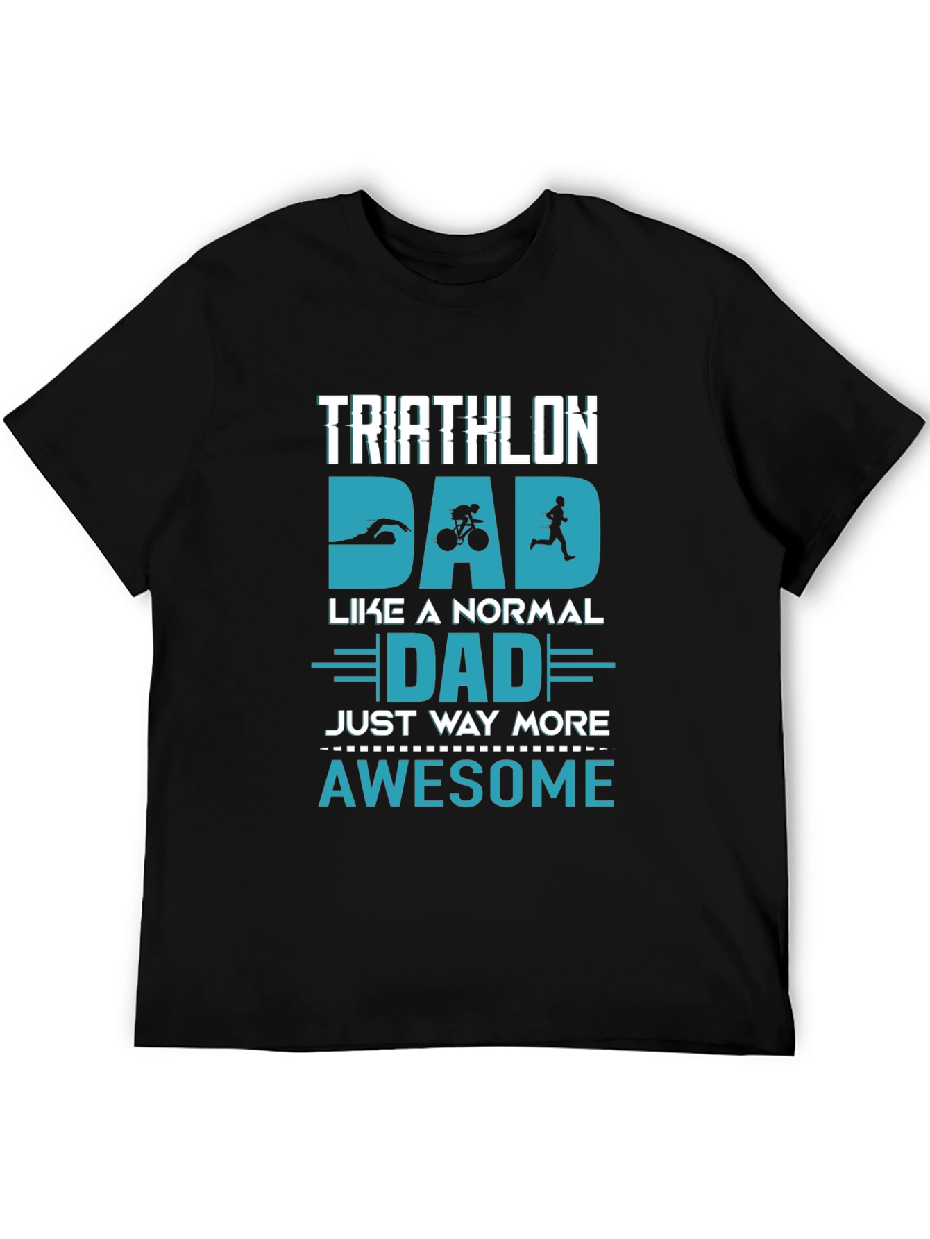 Triathlon Dad Awesome Graphic T-Shirt