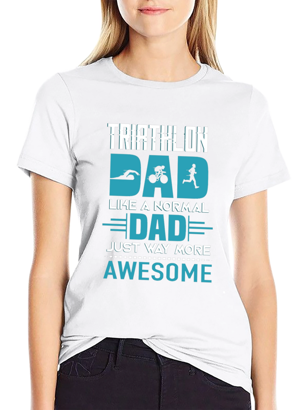 Triathlon Dad Awesome Graphic T-Shirt