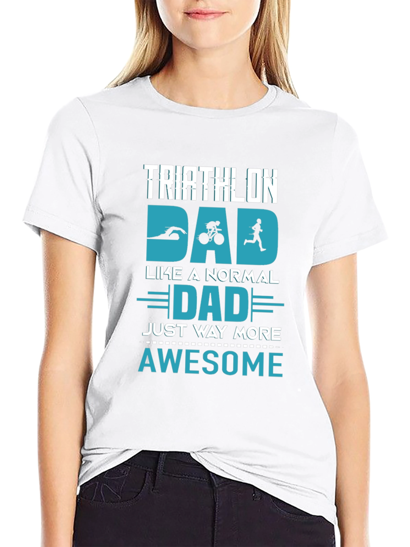 Triathlon Dad Awesome Graphic T-Shirt