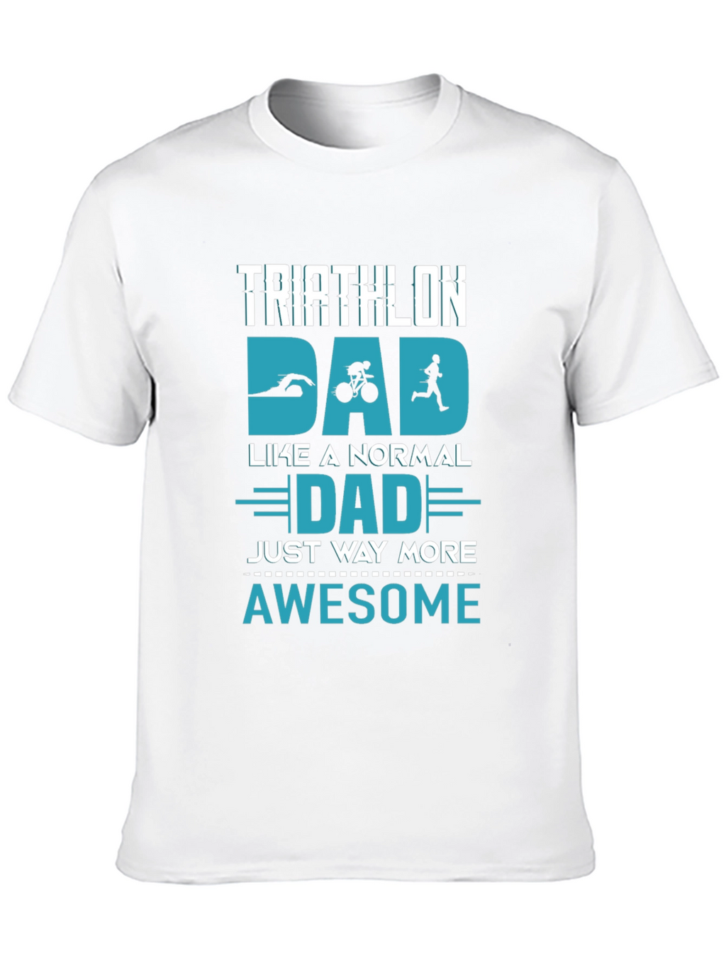 Triathlon Dad Awesome Graphic T-Shirt