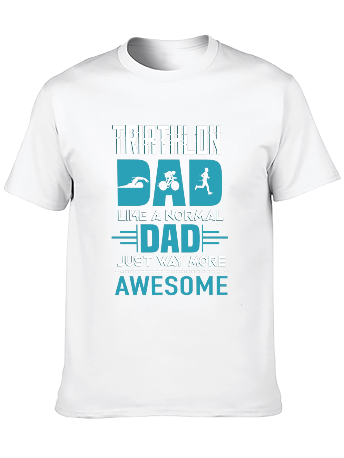 Triathlon Dad Awesome Graphic T-Shirt