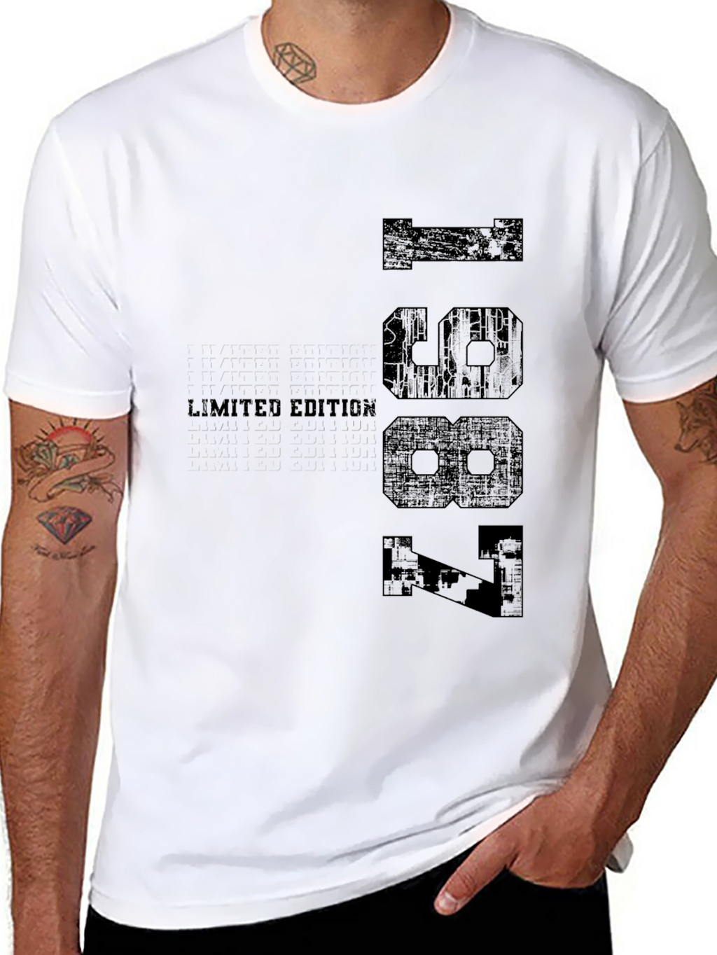 Limited Edition 1987 Graphic Tee - Mens Black T-Shirt